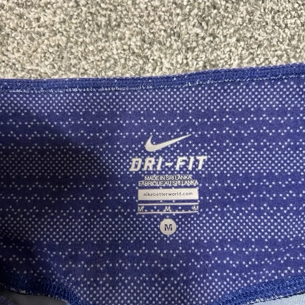 Nike Dri Fit Leggings Womens Medium Purple Pattern Athletic Workout Pants